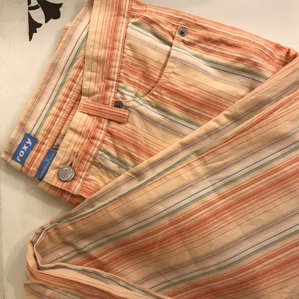 Pastel Vertical Stripe 100% Cotton Roxy Pants